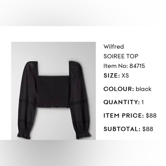 Aritzia Soirée Crop Top - Picture 5 of 5